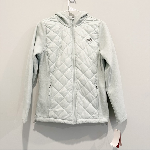 New Balance Women’s Light Blue Fleece Running Jacket Small - Picture 1 of 6